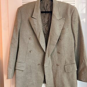 Italian Vintage Classic Checkered Men's Blazer